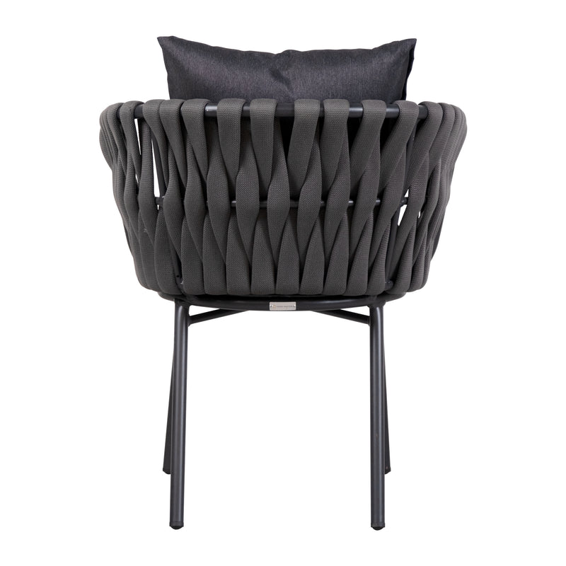 Cargue la imagen en el visor de la galería, Silla de Lazo para Exterior e Interior Color Negro/Gris BURJ 1099-ZF4004C