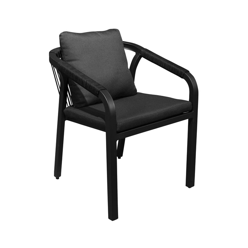 Cargue la imagen en el visor de la galería, Comedor Expandible Baluteli 1.8 M + 6 sillas Ancona color Carbon