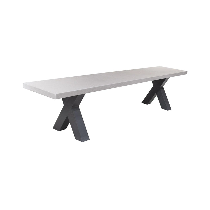 Cargue la imagen en el visor de la galería, Banca Larga Rectangular Estructura De Aluminio Color Carbon SWITCH- 61489A