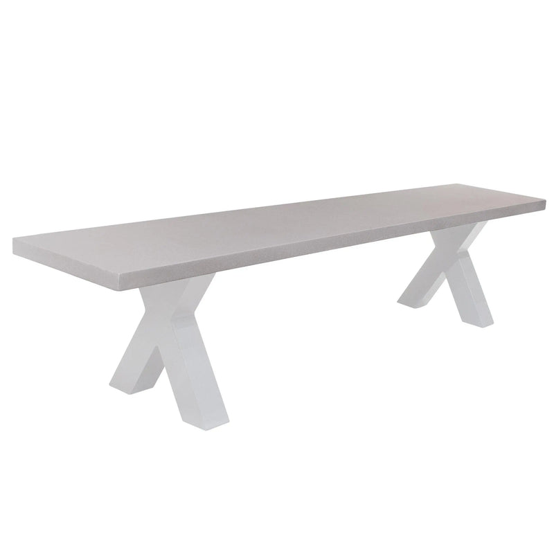 Cargue la imagen en el visor de la galería, Banca Rectangular Estructura de Aluminio Color Blanco SWITCH -61493A