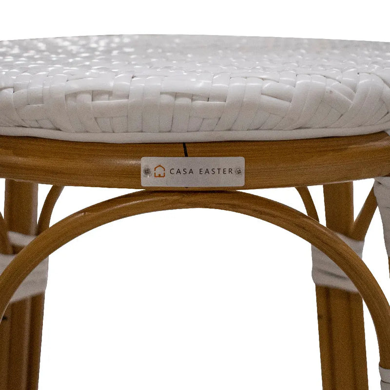 Cargue la imagen en el visor de la galería, Banco Alto para Jardin y Exterior de Aluminio Color Blanco LONGI-2220 CasaEaster