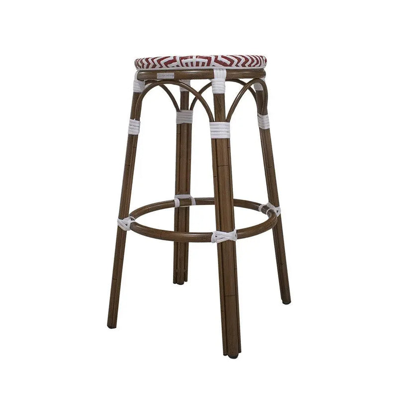 Cargue la imagen en el visor de la galería, Banco de barra para Jardin y Exterior de Aluminio Color Rojo LONGI-2706