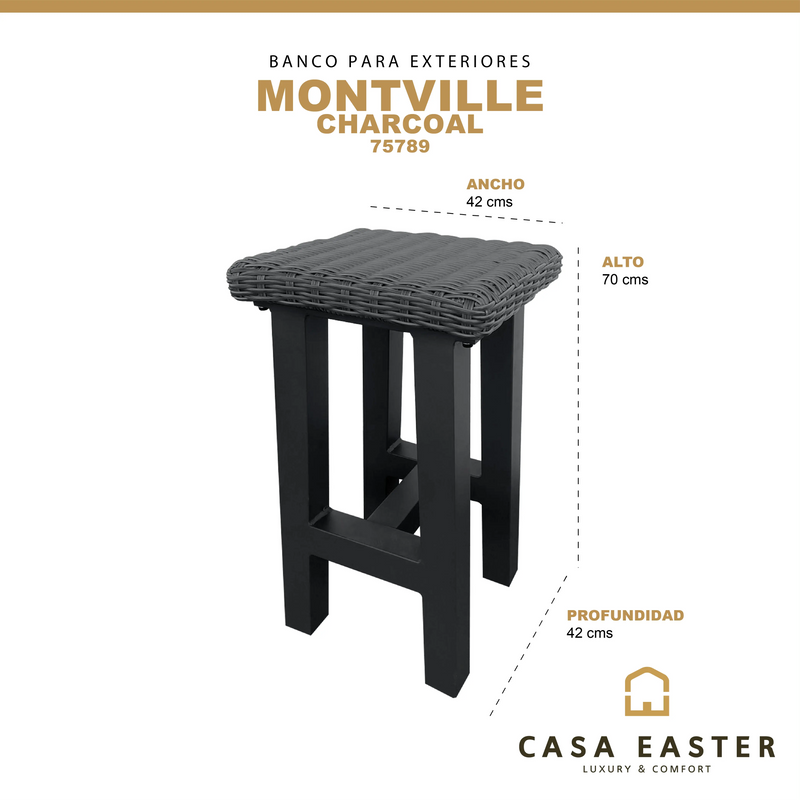 Cargue la imagen en el visor de la galería, Banco Bar Color Carbon MONTVILLE-75789