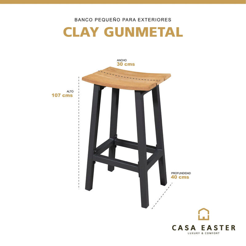 Cargue la imagen en el visor de la galería, Banco Pequeño Color Gris CLAY-GL3A5107135KD CasaEaster