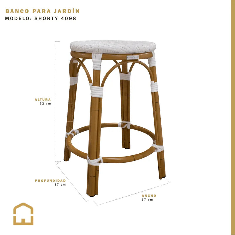 Cargue la imagen en el visor de la galería, Banco de Aluminio Color Blanco SHORTY -4098