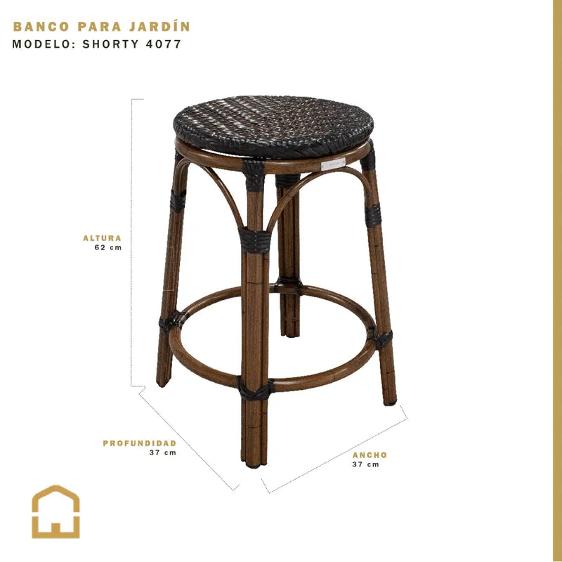 Cargue la imagen en el visor de la galería, Banco de Aluminio Color Negro SHORTY-4077