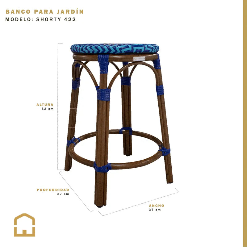 Cargue la imagen en el visor de la galería, Banco de Aluminio Color Turkesa SHORTY-422