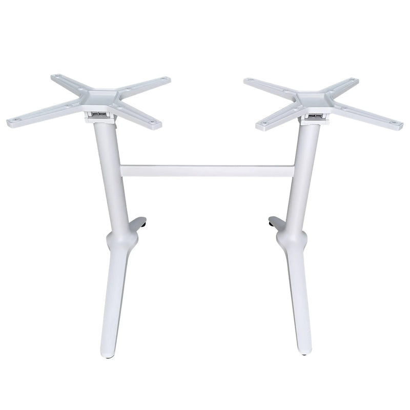 Cargue la imagen en el visor de la galería, Base Doble Para Cubierta de Mesa de Aluminio Color Blanco-EZEIZA-41026-FT-B CasaEaster