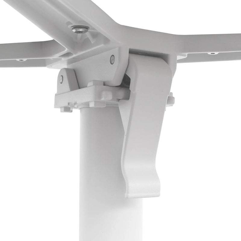 Cargue la imagen en el visor de la galería, Base Doble Para Cubierta de Mesa de Aluminio Color Blanco-EZEIZA-41026-FT-B CasaEaster