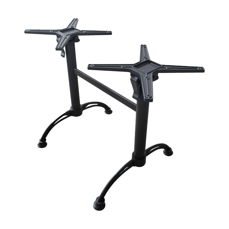 Cargue la imagen en el visor de la galería, Base Doble Para Cubierta de Mesa de Aluminio Color Gris Oscuro-ISIDRO-44632-DG CasaEaster