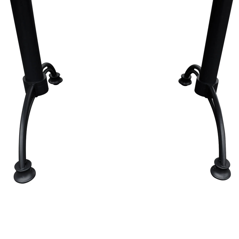 Cargue la imagen en el visor de la galería, Base Doble Para Cubierta de Mesa de Aluminio Color Negro-ISIDRO-44632-N CasaEaster