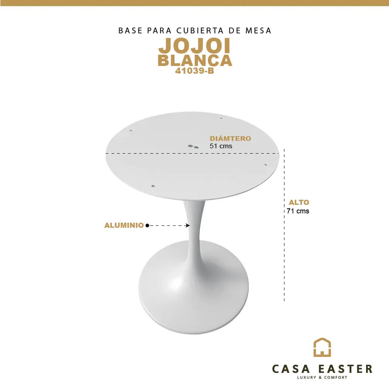Cargue la imagen en el visor de la galería, Base Para Cubierta de Mesa de Aluminio Color Blanco-JOJOI-41039-B CasaEaster