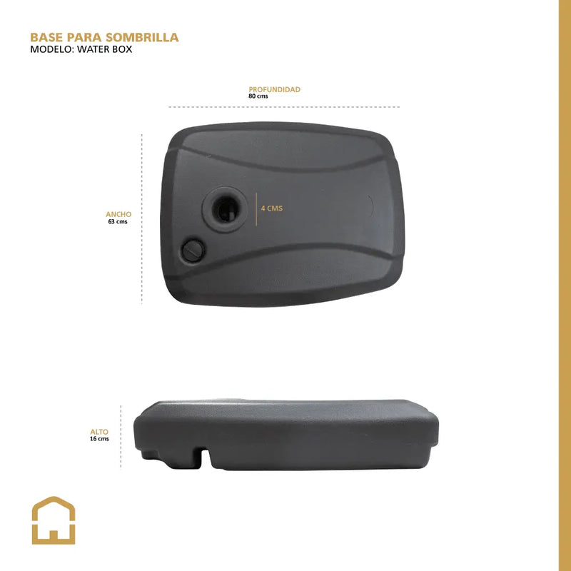 Cargue la imagen en el visor de la galería, Base Para Sombrilla Color Negro HOME-UMN062