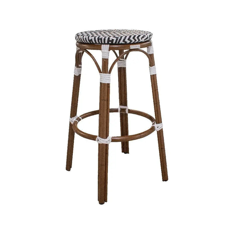 Cargue la imagen en el visor de la galería, Banco de barra para Jardin y Exterior de Aluminio Color Negro/Blanco LONGI-2418