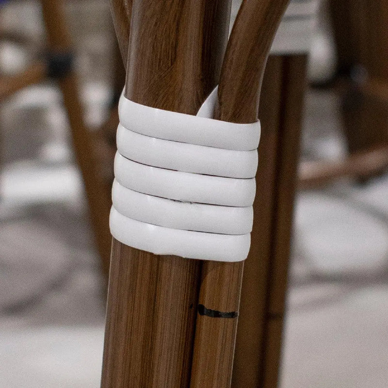 Cargue la imagen en el visor de la galería, Banco de barra para Jardin y Exterior de Aluminio Color Negro/Blanco LONGI-2418