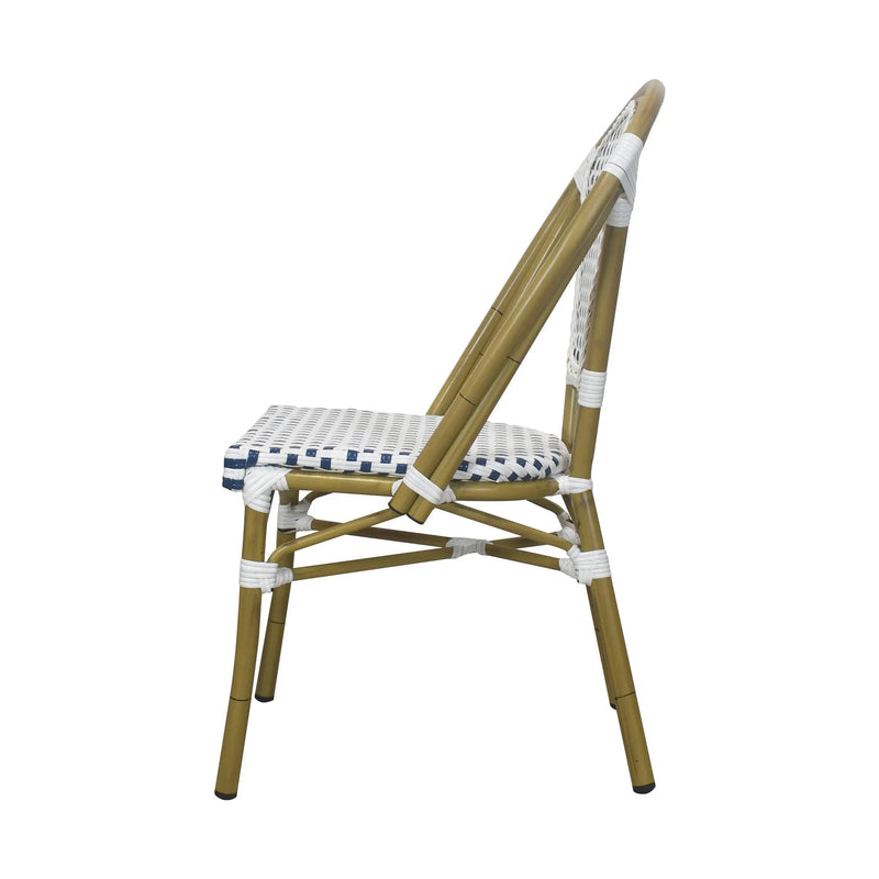 Cargue la imagen en el visor de la galería, Silla de Rattan para exterior e interior Color Azul/Blanco SCOOTLAND 02 -0C444