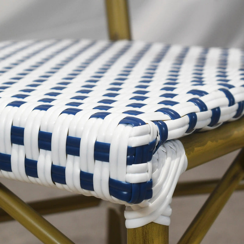 Cargue la imagen en el visor de la galería, Silla de Rattan para exterior e interior Color Azul/Blanco SCOOTLAND 02 -0C444