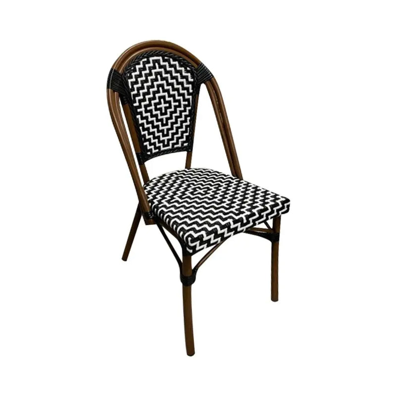 Cargue la imagen en el visor de la galería, Silla de Rattan para exterior e interior Color Negro/Blanco SCOOTLAND - SCOOTLAND 09