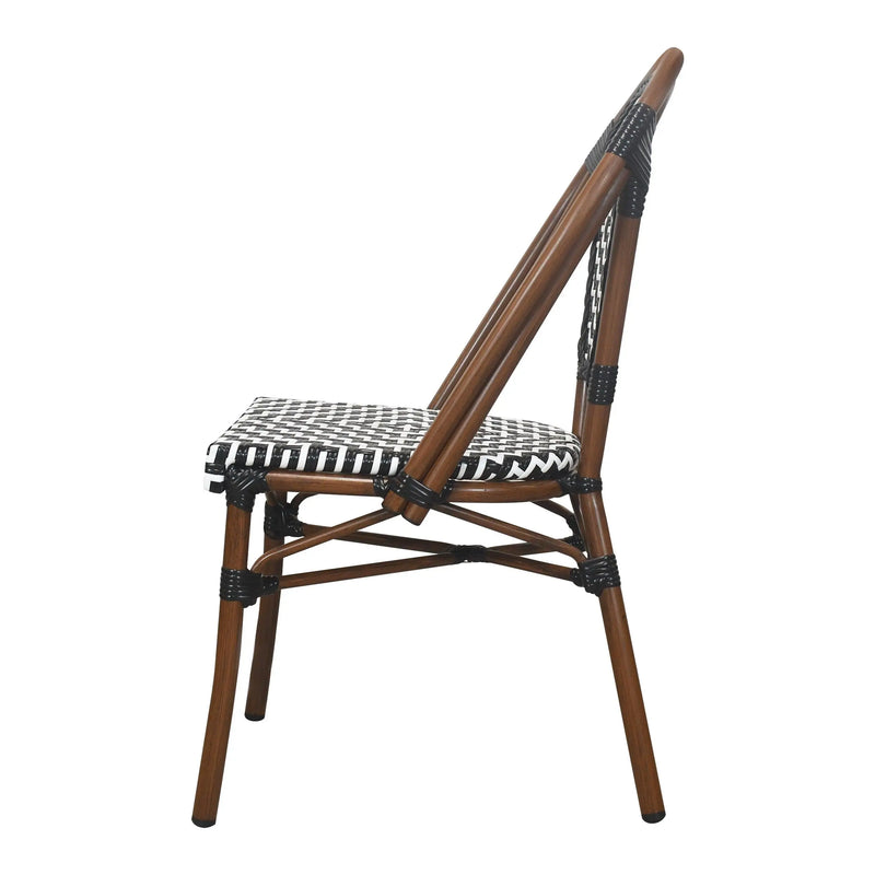 Cargue la imagen en el visor de la galería, Silla de Rattan para exterior e interior Color Negro/Blanco SCOOTLAND - SCOOTLAND 09