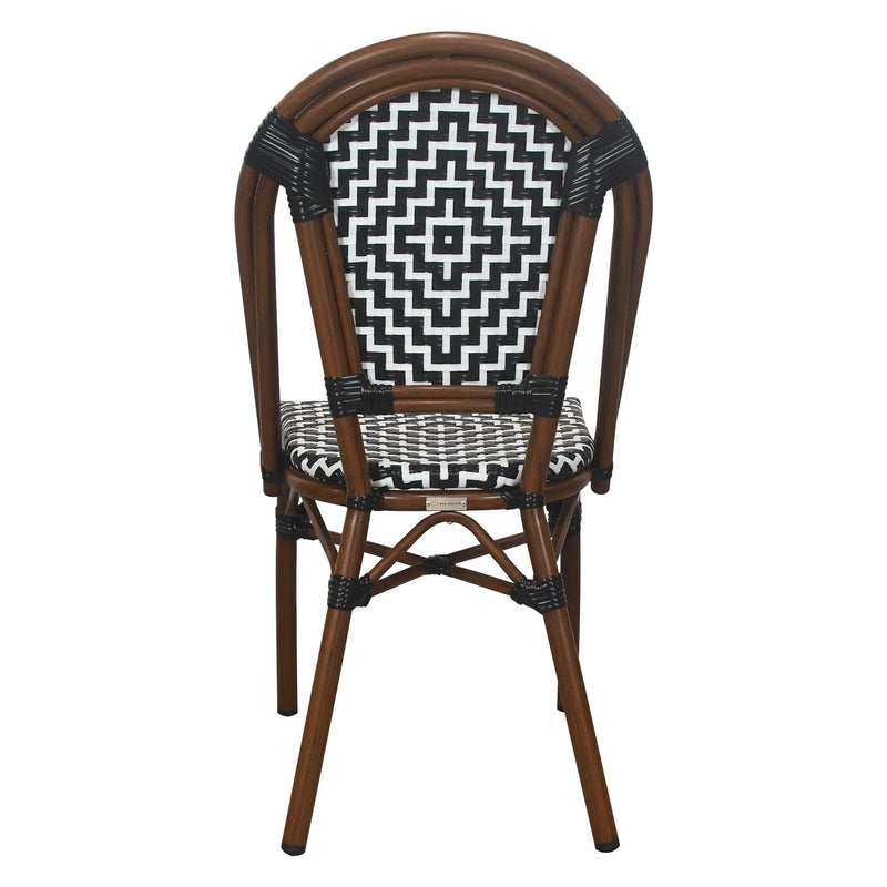 Cargue la imagen en el visor de la galería, Silla de Rattan para exterior e interior Color Negro/Blanco SCOOTLAND - SCOOTLAND 09