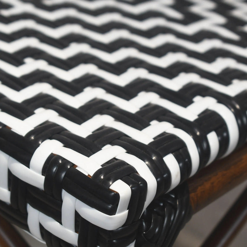 Cargue la imagen en el visor de la galería, Silla de Rattan para exterior e interior Color Negro/Blanco SCOOTLAND - SCOOTLAND 09