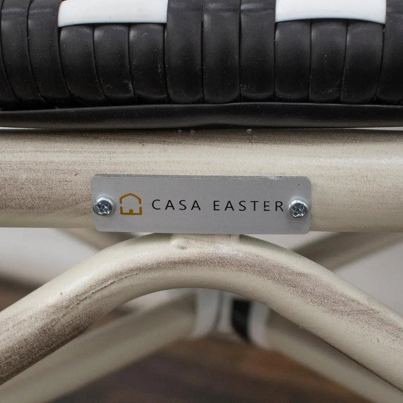 Cargue la imagen en el visor de la galería, Silla de Rattan para Exterior Color Negra/Blanco WILLSI42-WIL02