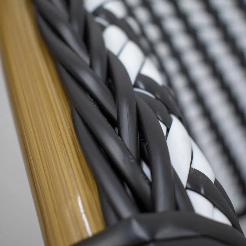 Cargue la imagen en el visor de la galería, Silla de Rattan para exterior e interior Color Negro/Blanco WILLSI-WIL43