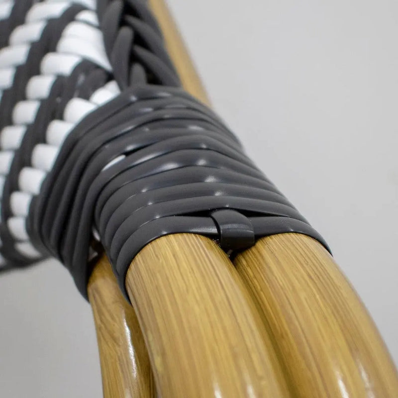 Cargue la imagen en el visor de la galería, Silla de Rattan para exterior e interior Color Negro/Blanco WILLSI-WIL43