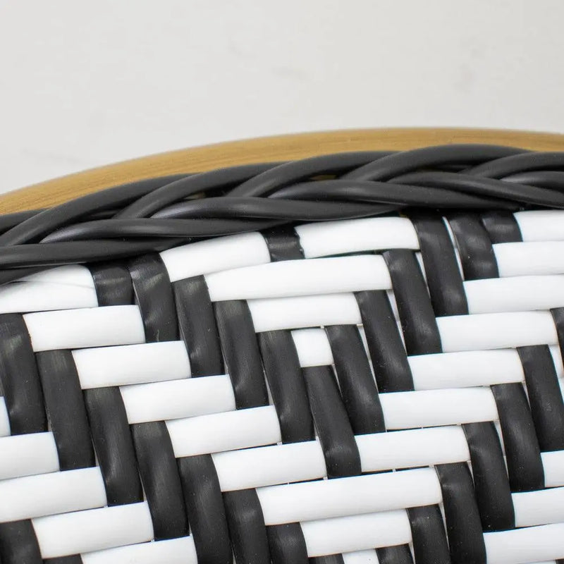 Cargue la imagen en el visor de la galería, Silla de Rattan para exterior e interior Color Negro/Blanco WILLSI-WIL43