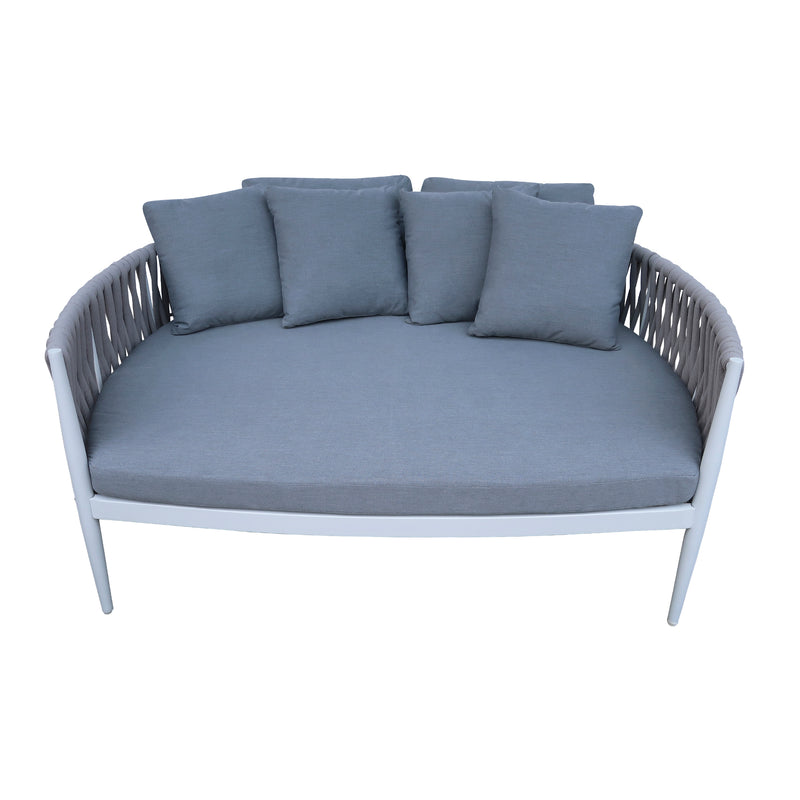 Cargue la imagen en el visor de la galería, Camastro Emersoni de aluminio color Blanco - GLA6337239KD-WH