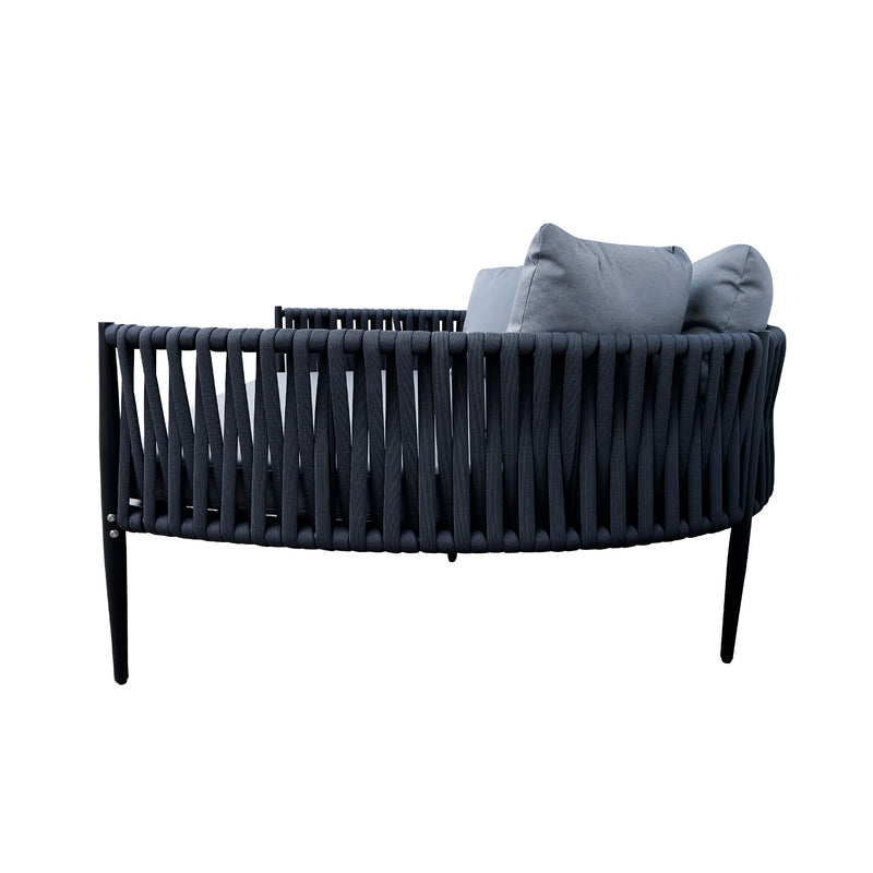 Cargue la imagen en el visor de la galería, Camastro Emersoni de aluminio color Carbon - GLA6337239KD-CH