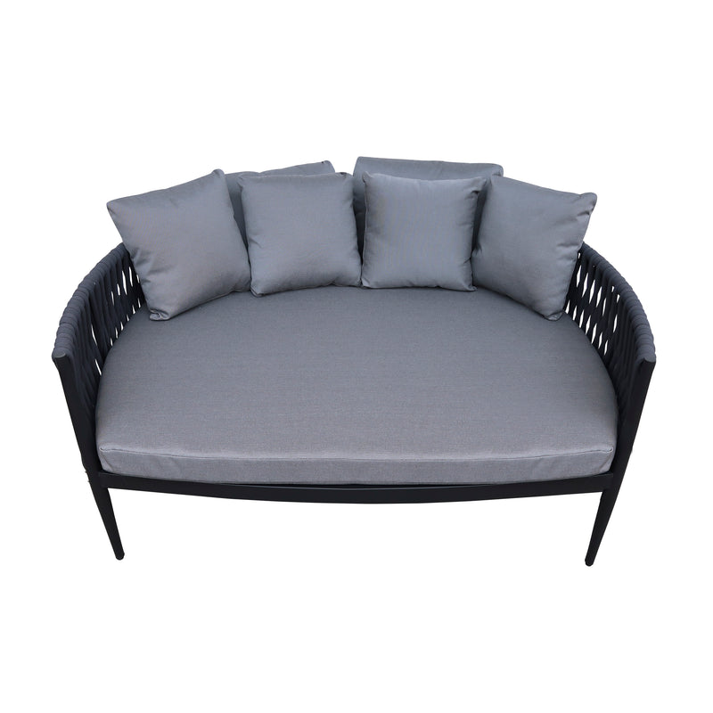 Cargue la imagen en el visor de la galería, Camastro Emersoni de aluminio color Carbon - GLA6337239KD-CH