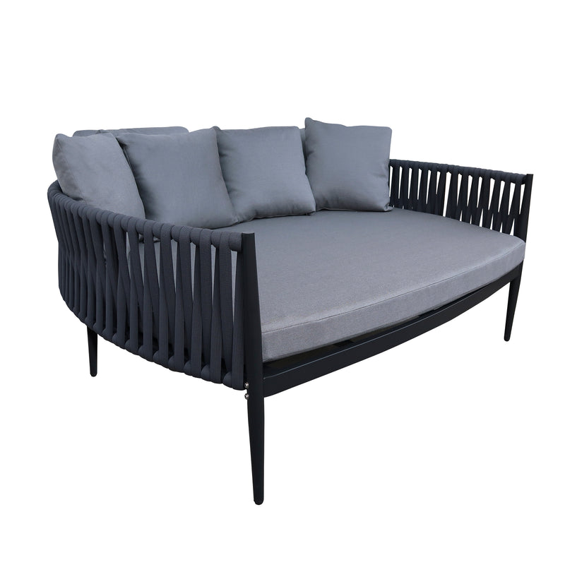 Cargue la imagen en el visor de la galería, Camastro Emersoni de aluminio color Carbon - GLA6337239KD-CH