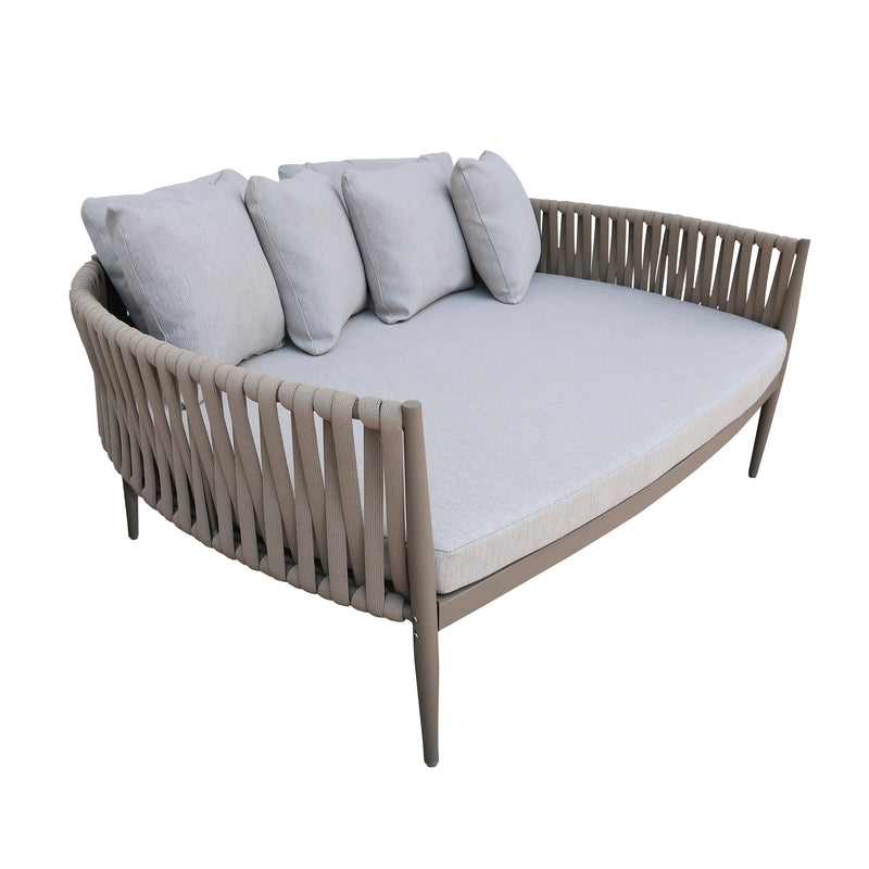 Cargue la imagen en el visor de la galería, Camastro Emersoni de aluminio color Champagne - GLA6337239KD-CHAM