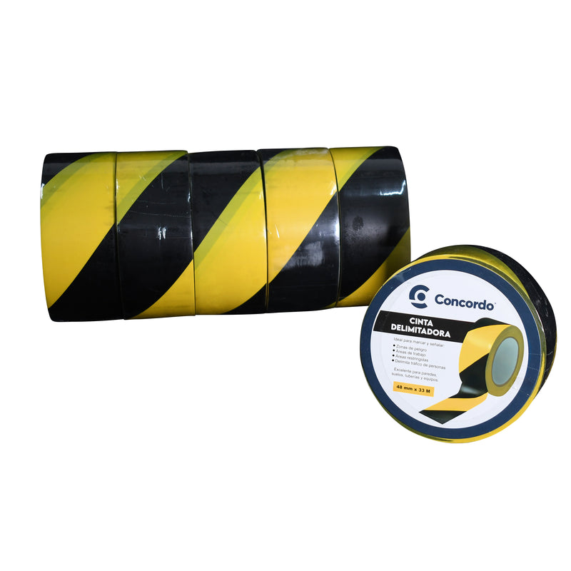 Cargue la imagen en el visor de la galería, CAJA DE CINTA DELIMITADORA AMARILLA/NEGRO 54PZ