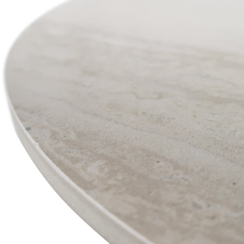Load image into Gallery viewer, CJ357 Indoor Bistro Table with Beige Faux Leather and Stone Top - CJ357