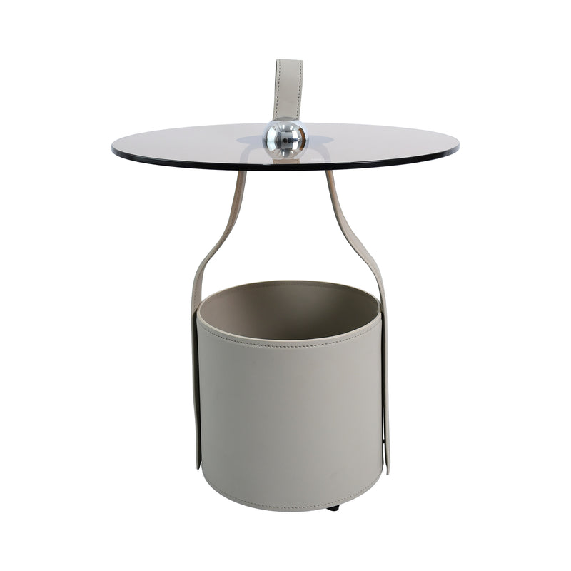 Cargue la imagen en el visor de la galería, Mesa Bistro CJ357 de Interior con piel sintética color gris - CJ357-GR