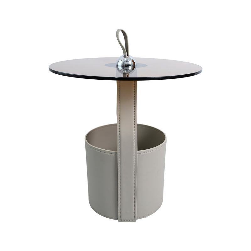 Cargue la imagen en el visor de la galería, Mesa Bistro CJ357 de Interior con piel sintética color gris - CJ357-GR