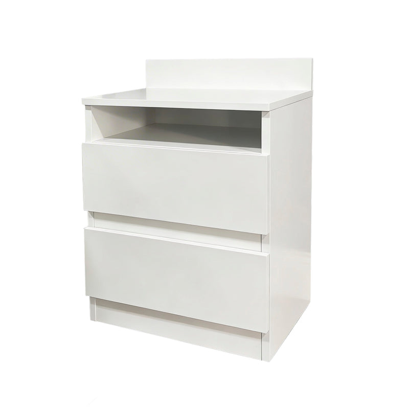 Cargue la imagen en el visor de la galería, Buró 31155B color blanco de 2 niveles - 31155B-WH