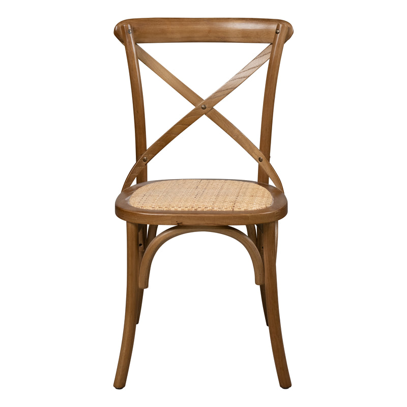 Cargue la imagen en el visor de la galería, Silla para interior de madera color café claro Cross - XN6043