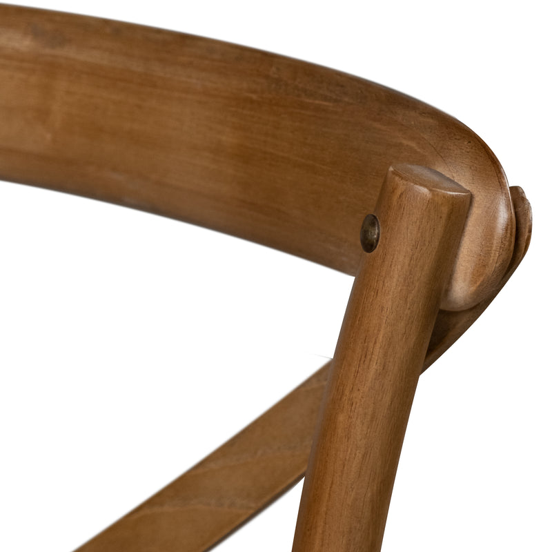 Cargue la imagen en el visor de la galería, Silla para interior de madera color café claro Cross - XN6043