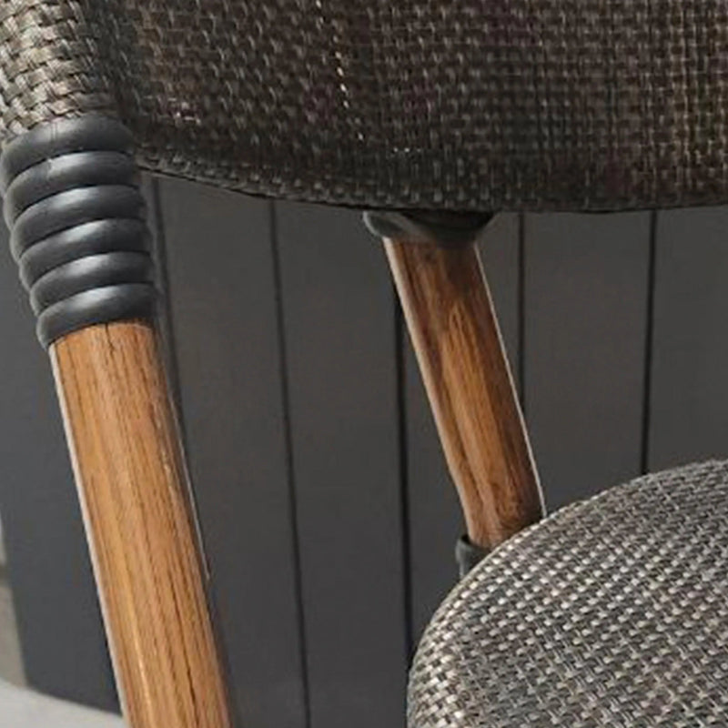 Cargue la imagen en el visor de la galería, Silla de Rattan Alta para Exterior e Interior Color Carbon/ Cafe CHLOE -1616
