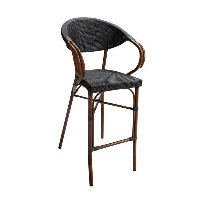 Cargue la imagen en el visor de la galería, Silla Alta de Textileno para Exterior e Interior Color Carbon/Cafe DONIA -T27