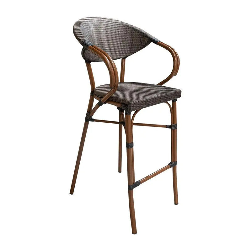 Cargue la imagen en el visor de la galería, Silla Alta de Textileno para Exterior e Interior Color Gris/Cafe DONIA-T29