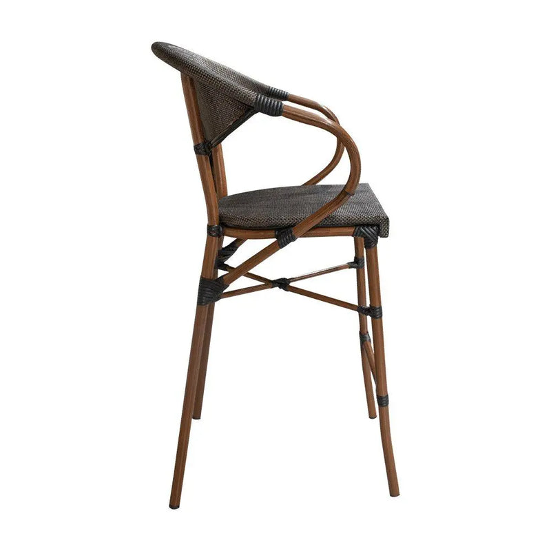 Cargue la imagen en el visor de la galería, Silla Alta de Textileno para Exterior e Interior Color Gris/Cafe DONIA-T29