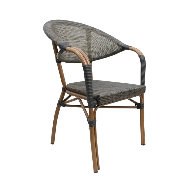 Cargue la imagen en el visor de la galería, Silla de Textileno para interior y exterior Color Carbon/Cafe TEXTILENE - W16