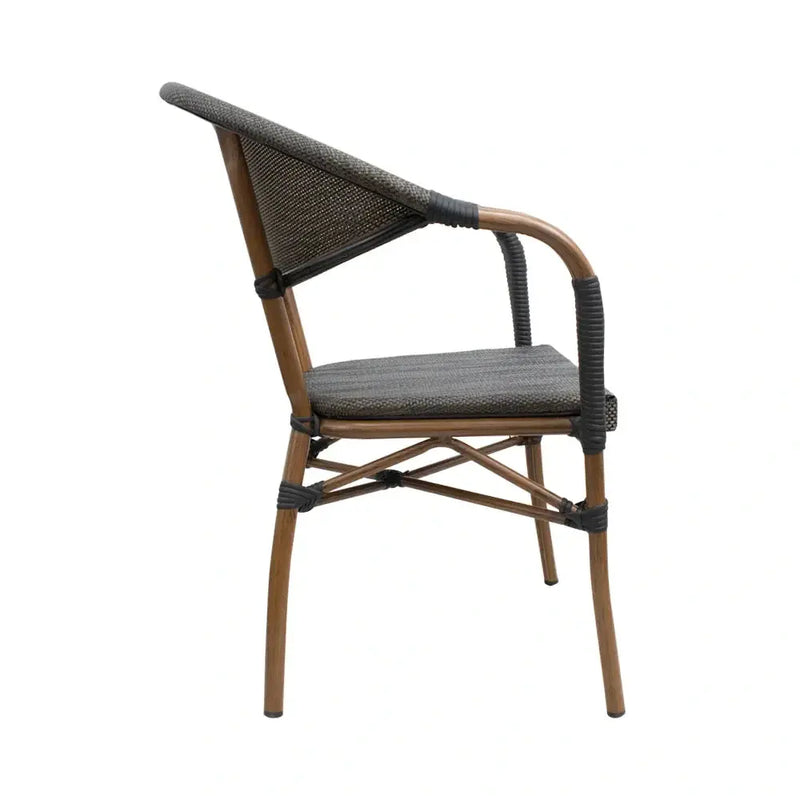 Cargue la imagen en el visor de la galería, Silla de Textileno para interior y exterior Color Carbon/Cafe TEXTILENE - W16