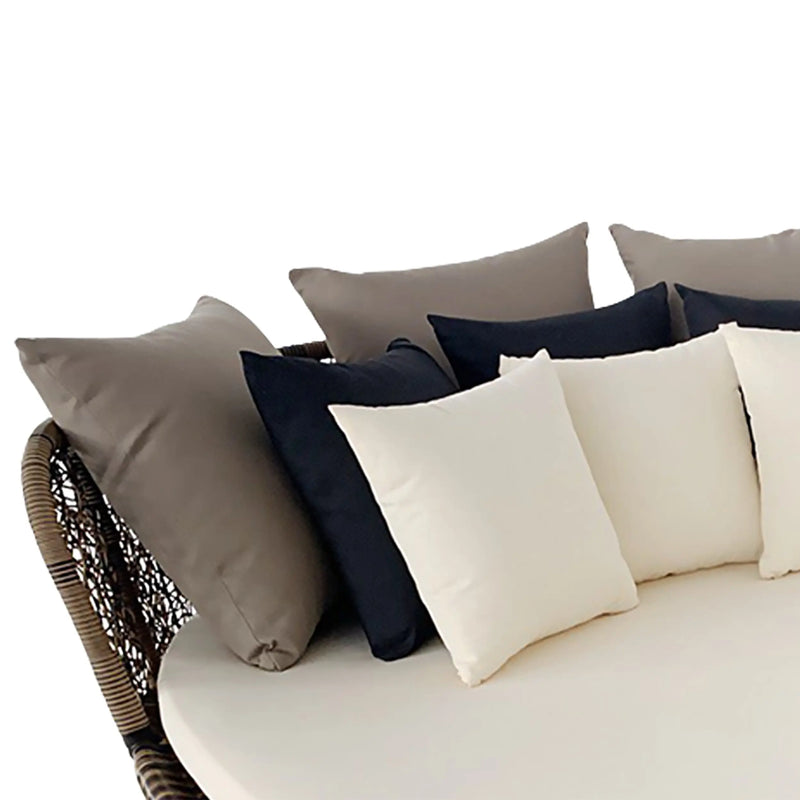 Cargue la imagen en el visor de la galería, Camastro de Ratan Redondo color Beige - TG0113 CasaEaster