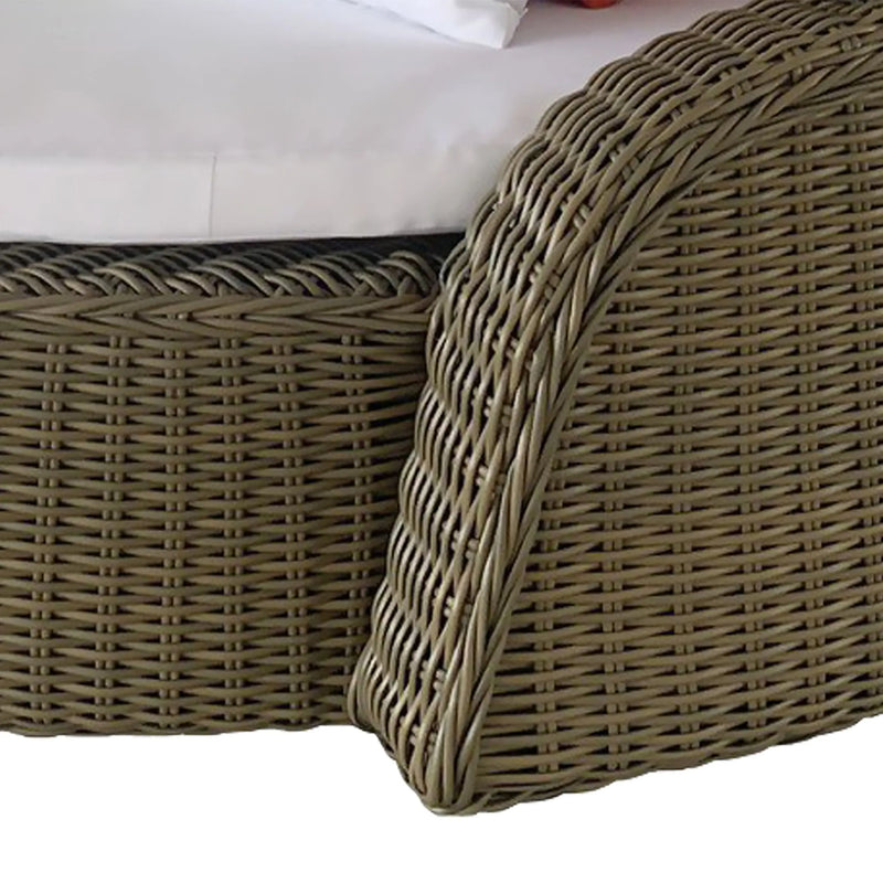 Cargue la imagen en el visor de la galería, Camastro de Ratan redondo con Carpa - TG0051-19 CasaEaster