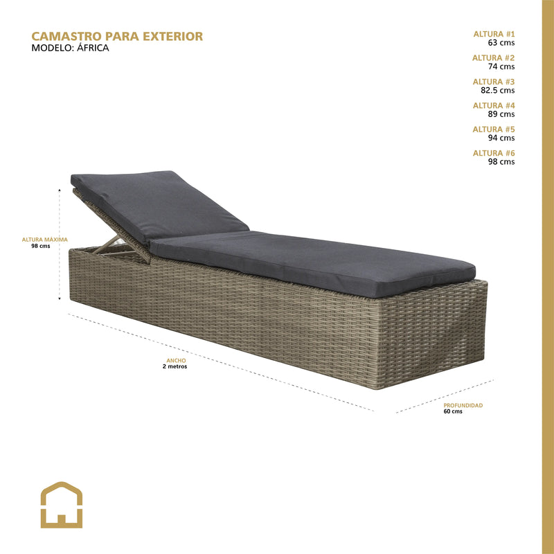 Cargue la imagen en el visor de la galería, Camastro para interior o exterior AFRICA-CAMA2